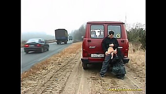 Open-Air Encounter In A Taxi On A Bustling Avenue