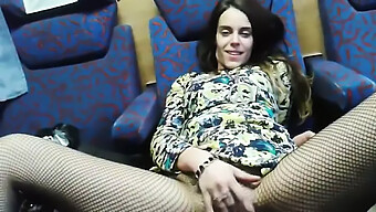 Public Train Sex: European Couple Rides And Fucks Outdoors