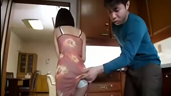 Japanese Mom Gives A Blowjob To Step Son'S Friend In A Steamy Encounter