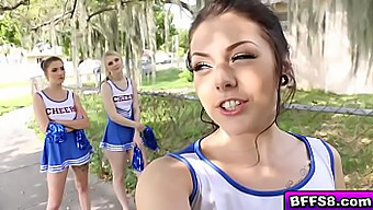 Cheerleading Team Has Wild Sex With Their Aroused Coach