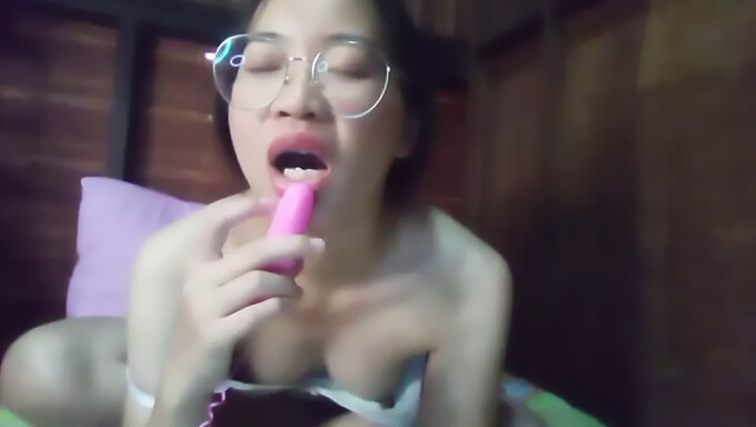 Brunette Asian Teen Pleasures Herself In Solitude