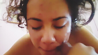 Latina Chica Takes A Facial After Getting Face Fucked