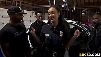 Policewoman Eliza Ibarra Gives Deepthroat To All Big Black Cocks