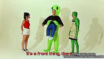 First Adult Film Featuring An Alien And Oral Sex With A Young Brunette