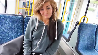 Wicked Commuter Pleasures Herself On Public Transport