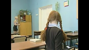 Russian Schoolgirl Experiences Double Penetration In A Group Setting