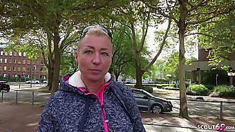 Mature German Mom Mandy Deepthroats And Gets Analed On Street