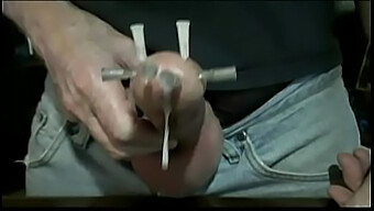 Bdsm Play With Needles And Cumshot