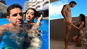 En Latina Babe Bliver Hentet Fra Poolen Og Kneppet På Hendes Hotelværelse