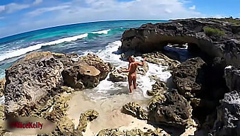 Video Of A Woman Pleasuring Herself By The Coast Caught On Camera